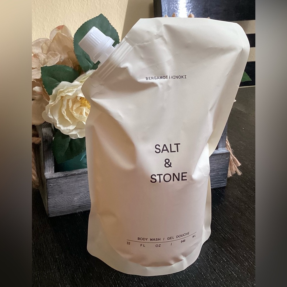 Salt & Stone Body Wash with Bergamot & Hinoki Refill 32 fl oz Brand New Sealed